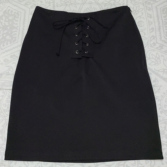 Missguided Dresses & Skirts - Misguided Black Lace-Up Skirt (part of set)